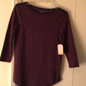 Faded Glory Boatneck - Blue/Red Stripe